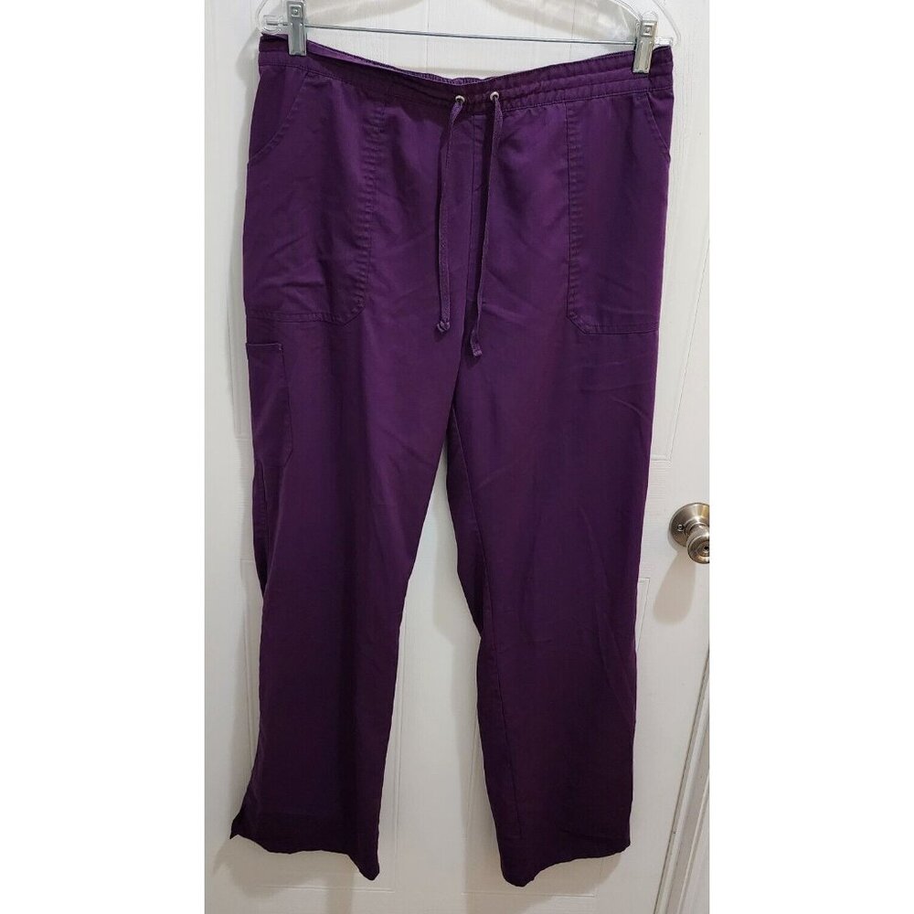 Purple Label By Healing Hands Women's Sz‎ LT Tall Purple Scrub Pants 9121T READ